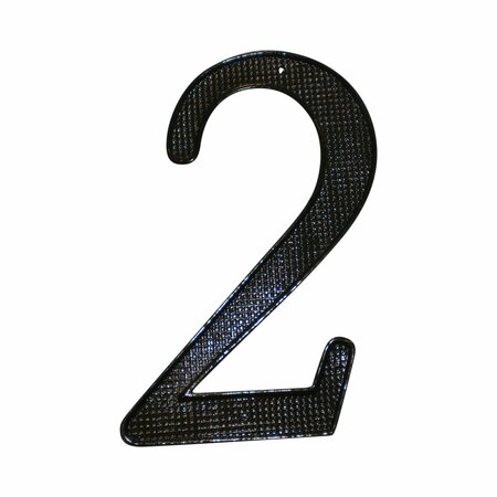 PAMEX 4in Zinc Nail On House Number # 2 Matte Black Finish DD07402BL